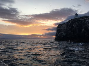 Sunset off the Farne Islands